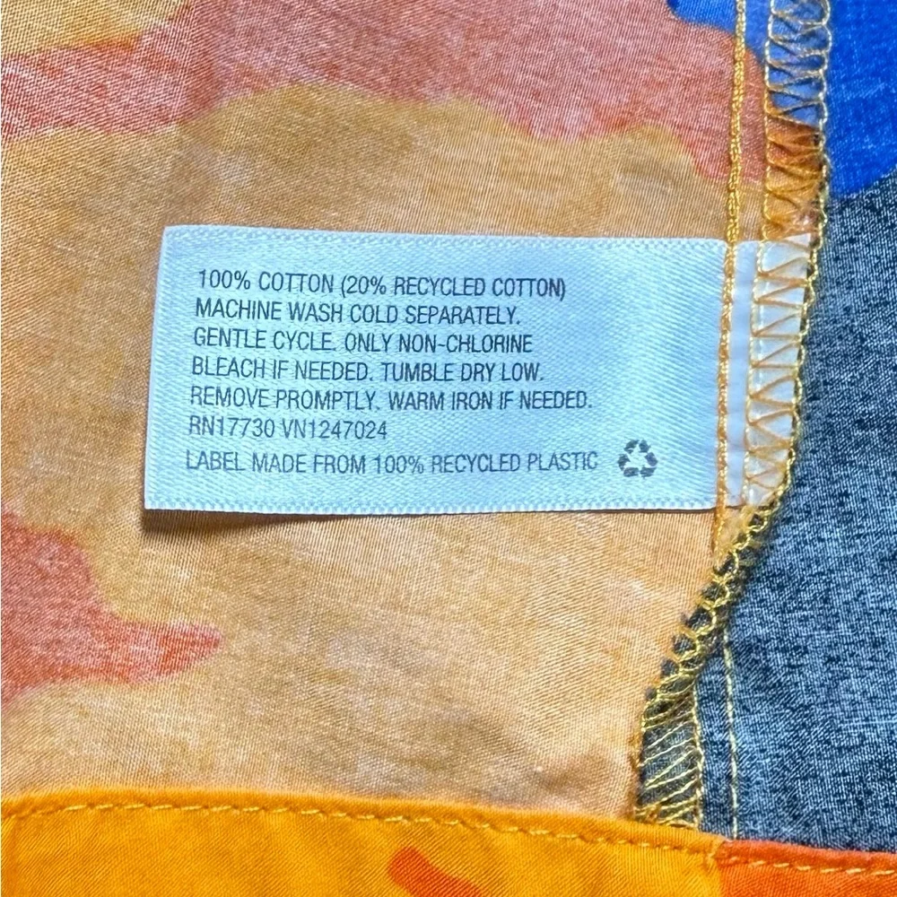 Tabitha Brown x Target Tropical Floral Tie Back Midi Dress Puff Sleeves Size 2 - Picture 4 of 8